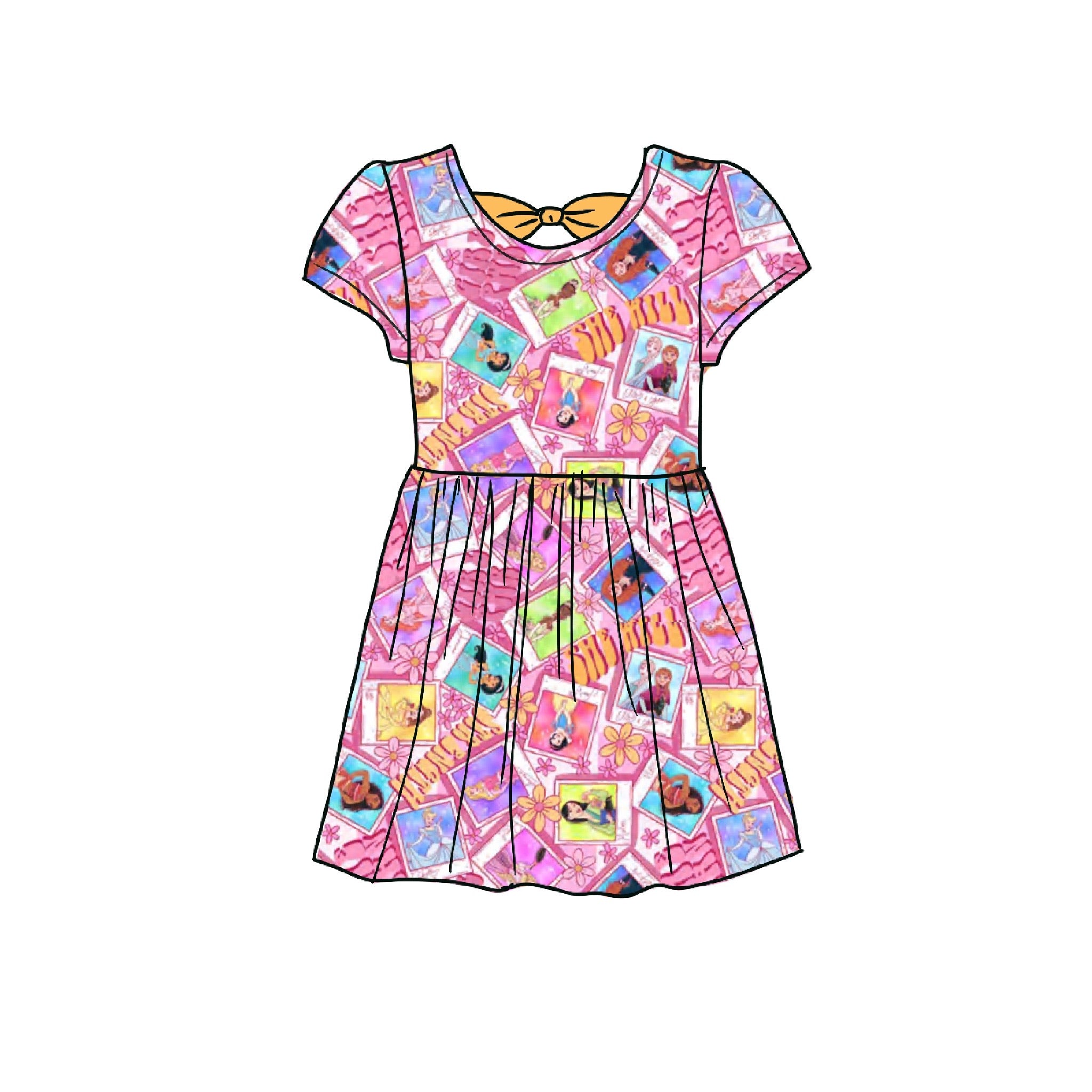 Polaroid Power Bamboo Dress with Bow