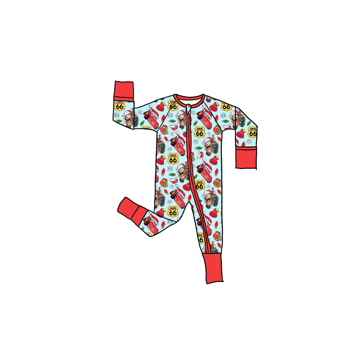 A Mater Xmas Bamboo Zippie Romper