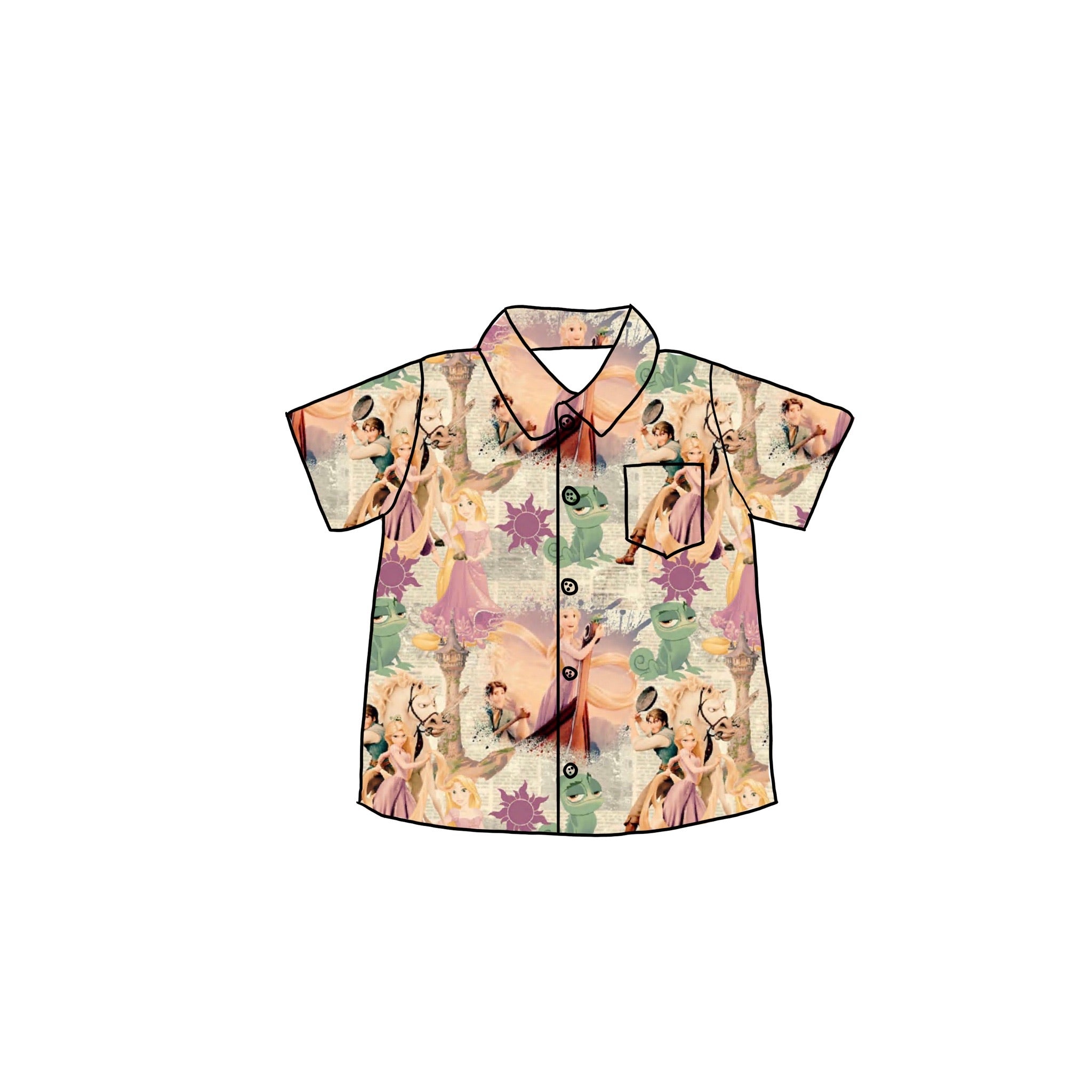 Floating Light Button Down