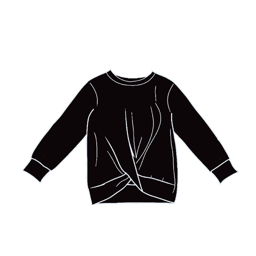 Twist Front Long Sleeve Shirt