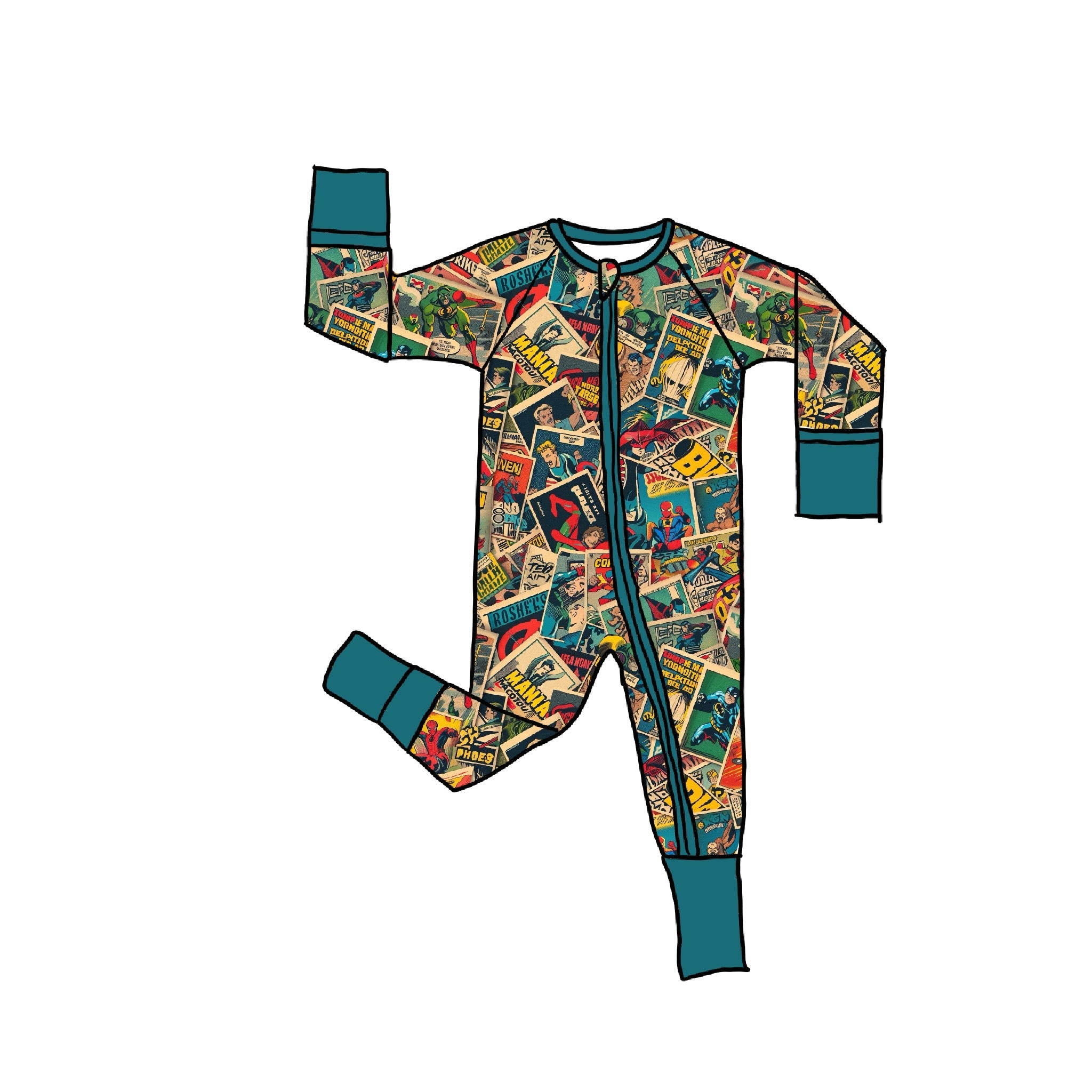 Little Hero Bamboo Zippie Romper