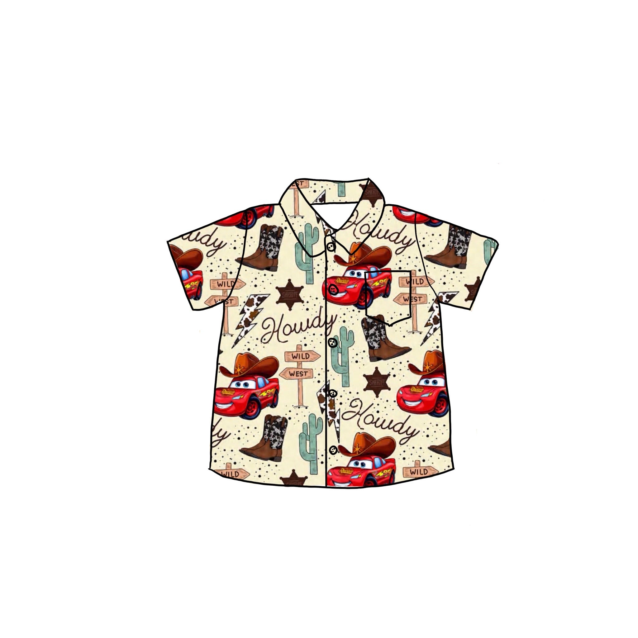 Sheriff McQueen Button Down