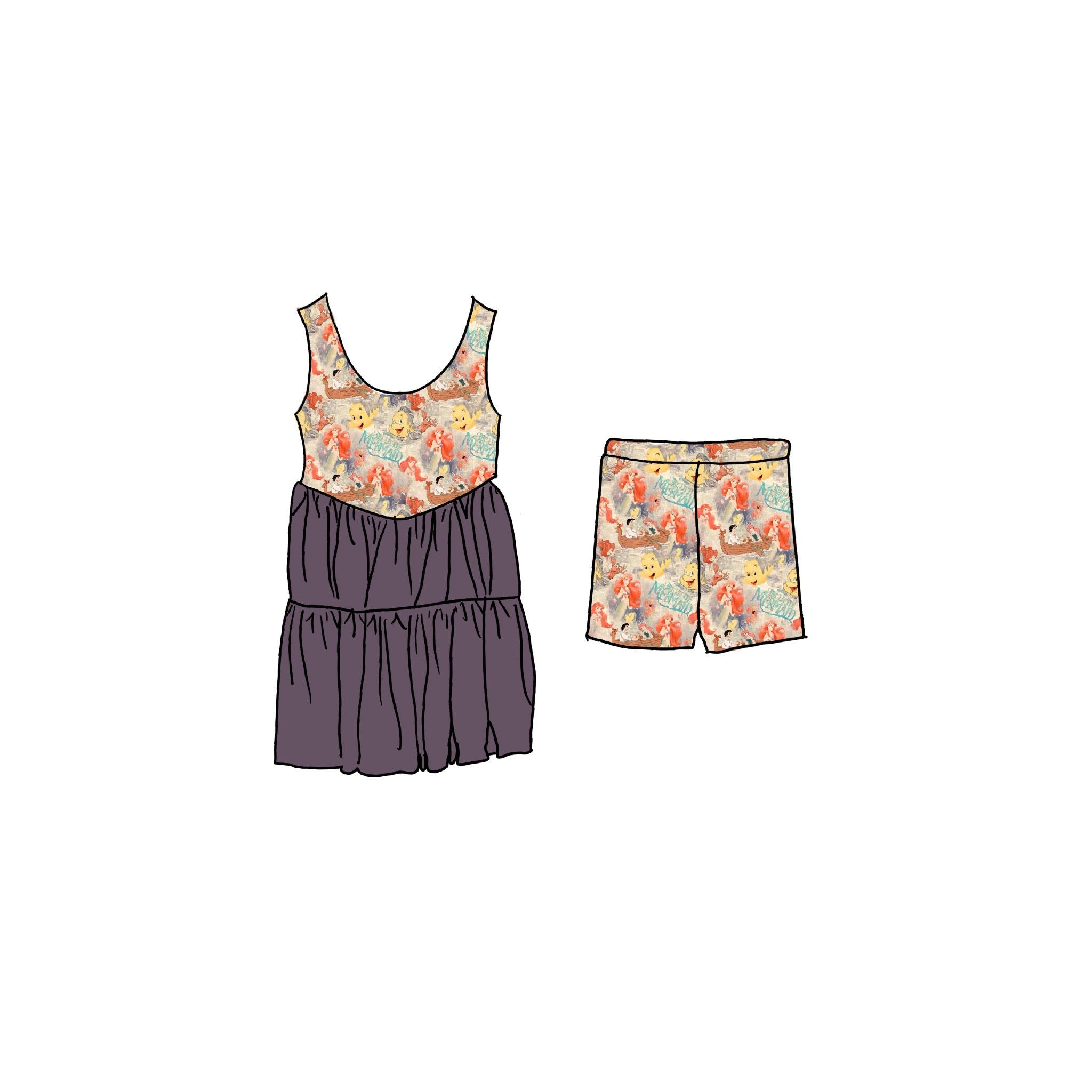 Part of Your World Athletic Twirl Dress