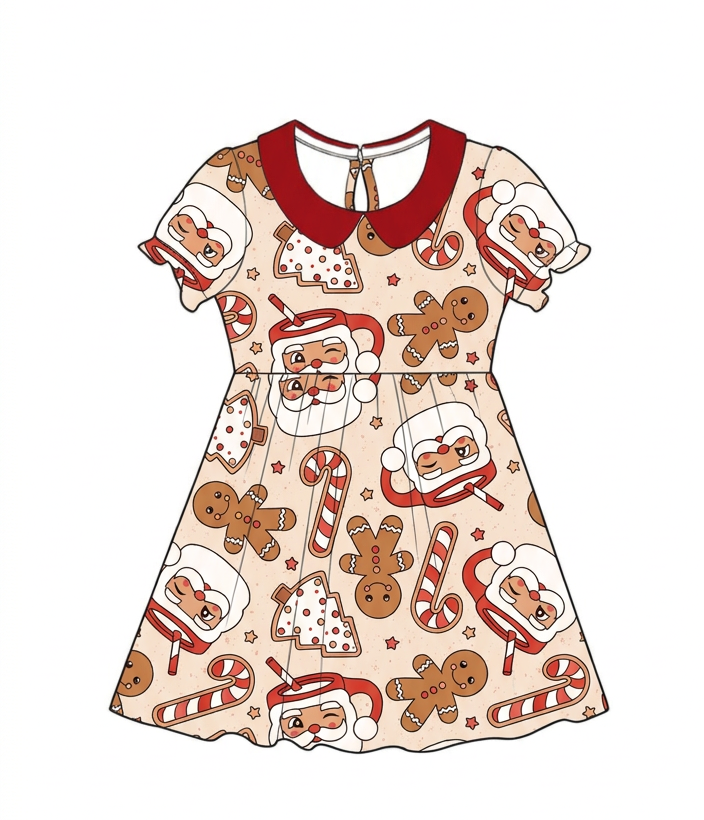 Gingersnap Collared Bamboo Twirl Dress