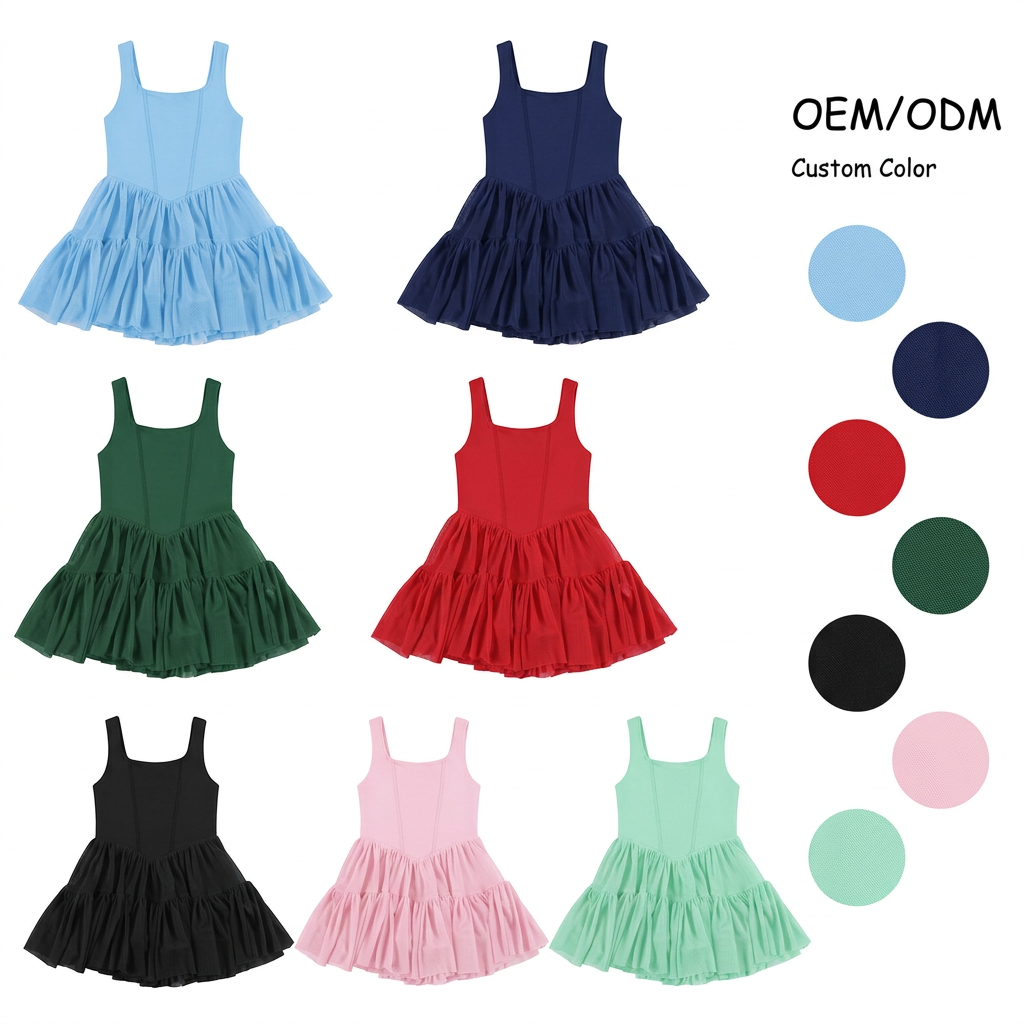Solid Athletic Twirl Dress