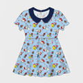 Sidekickin' Holidays Collared Bamboo Twirl Dress