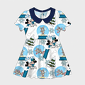Winter Mickey Collared Bamboo Twirl Dress