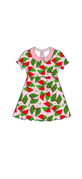 Feeling Grinchy Collared Bamboo Twirl Dress