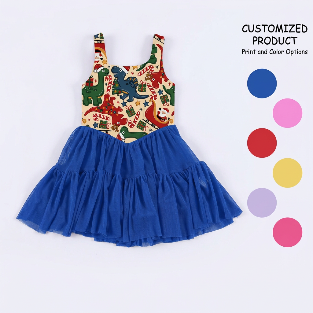 Dino Elves Athletic Twirl Dress
